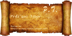 Prágai Tibor névjegykártya